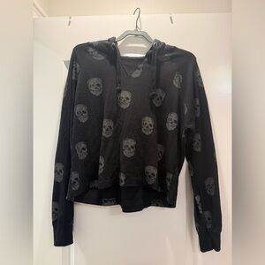 Vintage Havana Black Skull Print Women's Sweater